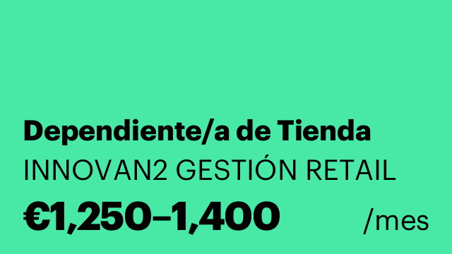 Dependiente/a de Tienda