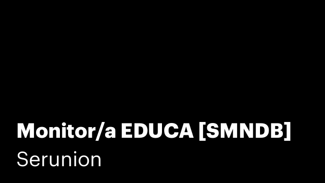 Monitor/a EDUCA [SMNDB]