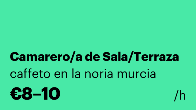 Camarero/a de Sala/Terraza