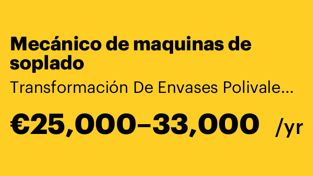 Mecánico de maquinas de soplado