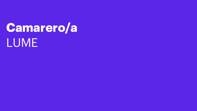 Camarero/a
