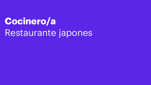 Cocinero/a