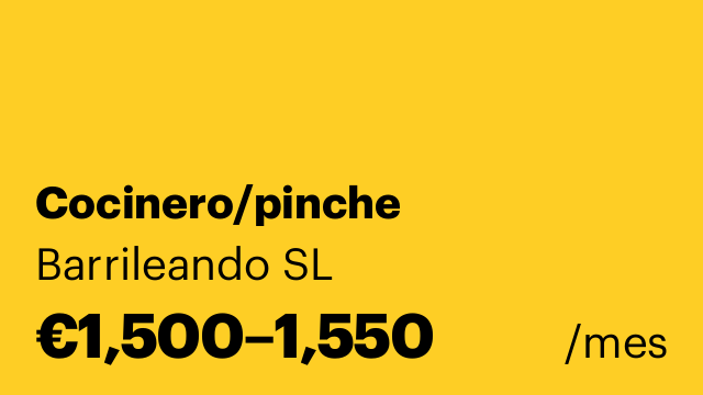 Cocinero/pinche