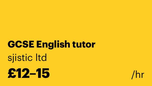 GCSE English tutor