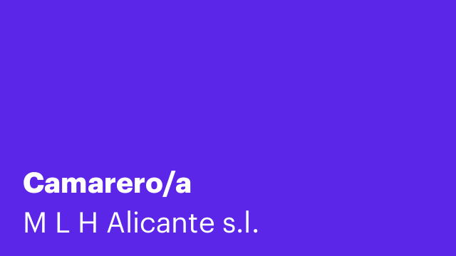Camarero/a