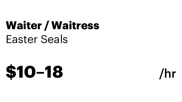 Waiter / Waitress