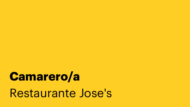Camarero/a