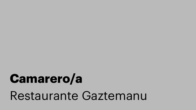 Camarero/a