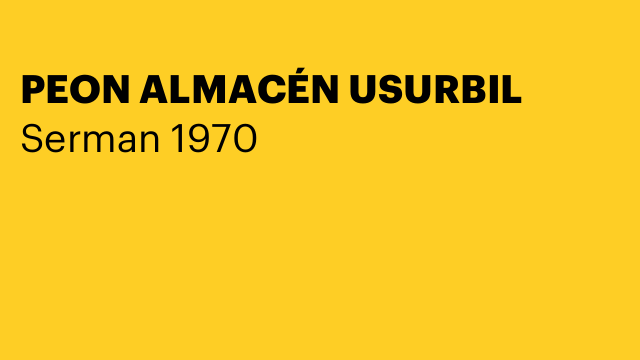 PEON ALMACÉN USURBIL