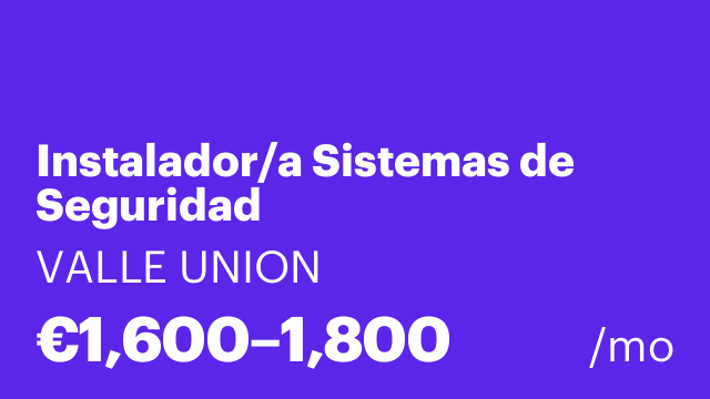 Instalador/a Sistemas de Seguridad