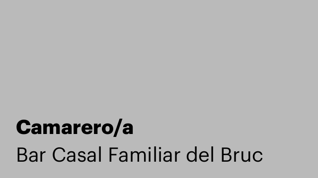 Camarero/a