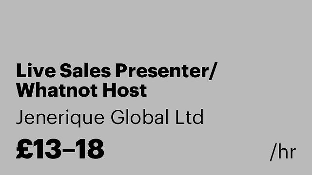 Live Sales Presenter/ Whatnot Host