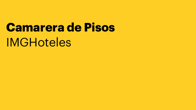 Camarera de Pisos