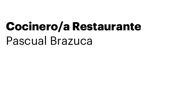 Cocinero/a Restaurante