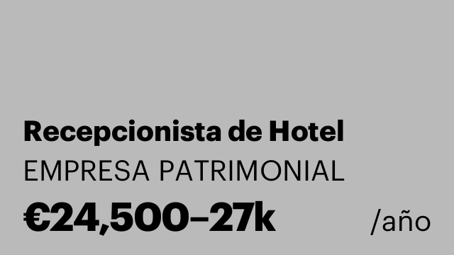 Recepcionista de Hotel