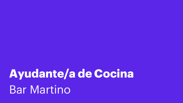 Ayudante/a de Cocina