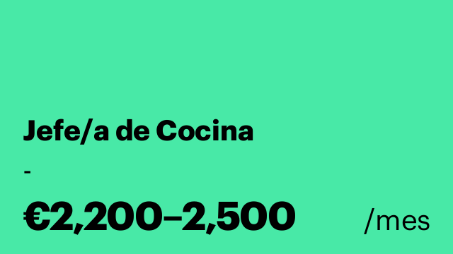 Jefe/a de Cocina