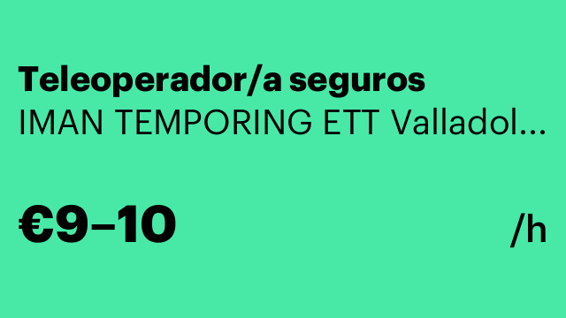 Teleoperador/a seguros