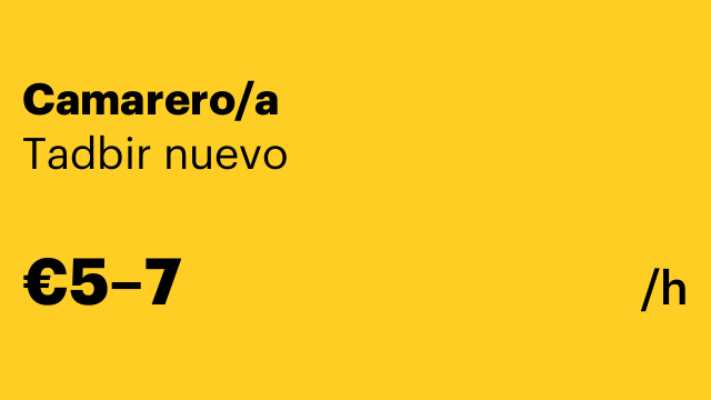 Camarero/a
