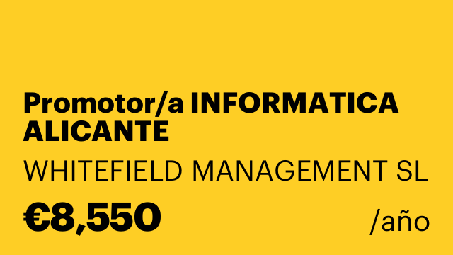 Promotor/a INFORMATICA ALICANTE