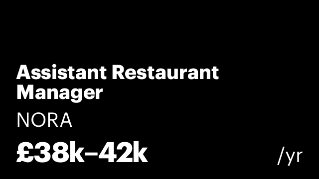 Assistant Restaurant Manager
