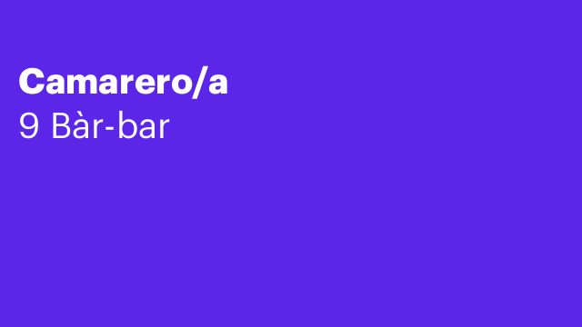 Camarero/a