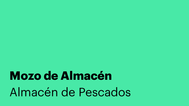 Mozo de Almacén