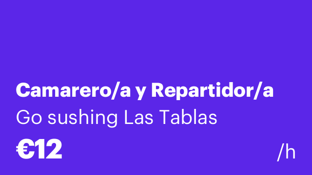 Camarero/a y Repartidor/a