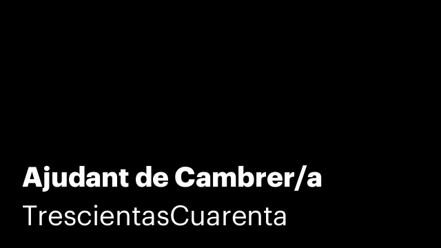 Ajudant de Cambrer/a