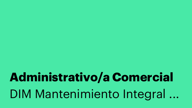 Administrativo/a Comercial