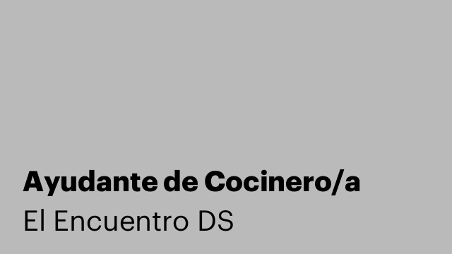 Ayudante de Cocinero/a