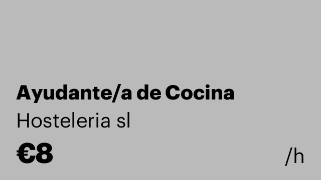 Ayudante/a de Cocina