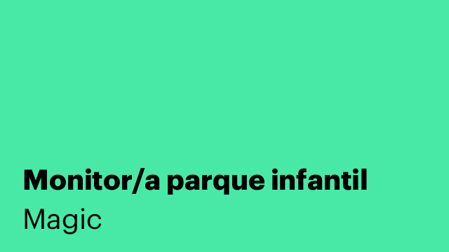 Monitor/a parque infantil