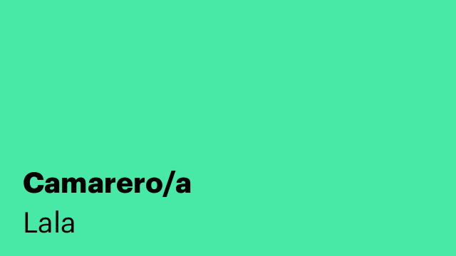 Camarero/a
