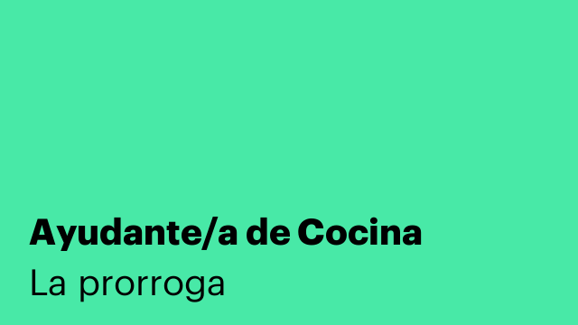 Ayudante/a de Cocina