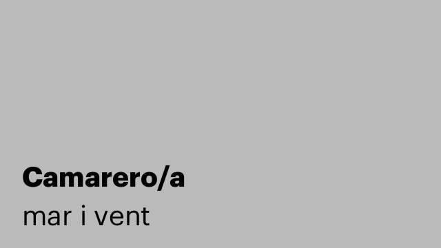 Camarero/a