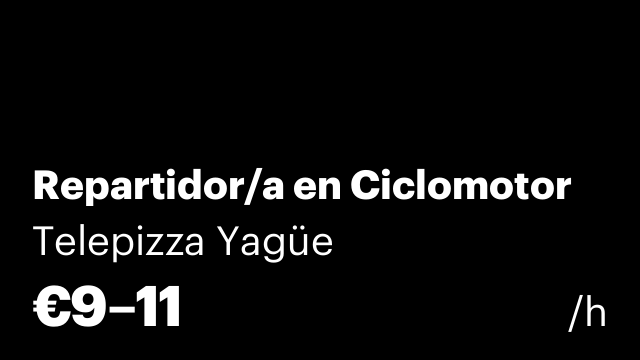 Repartidor/a en Ciclomotor