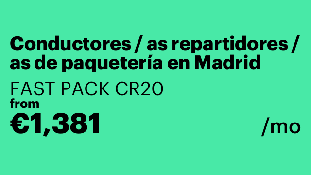 Conductores / as repartidores / as de paquetería en Madrid