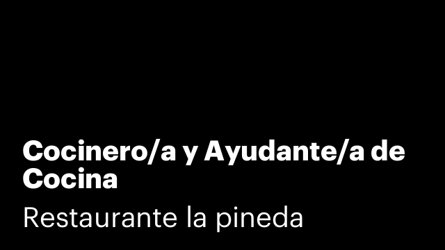 Cocinero/a y Ayudante/a de Cocina