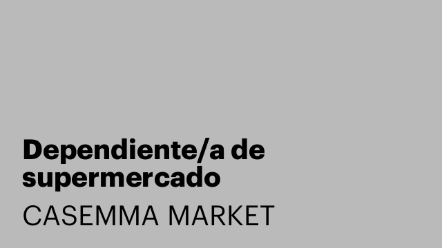 Dependiente/a de supermercado