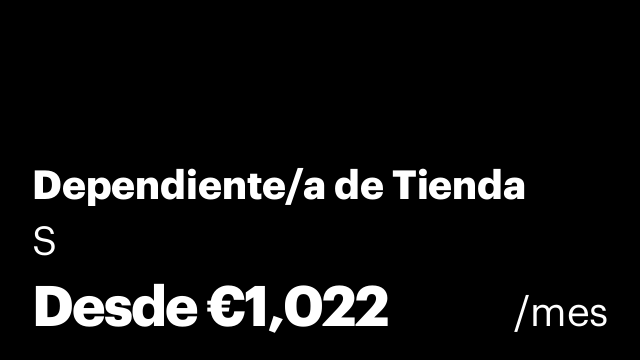 Dependiente/a de Tienda