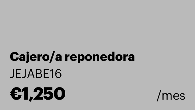 Cajero/a reponedora