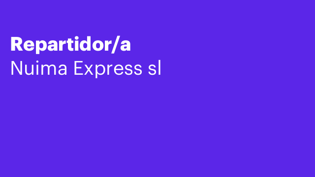Repartidor/a