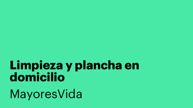 Limpieza y plancha en domicilio