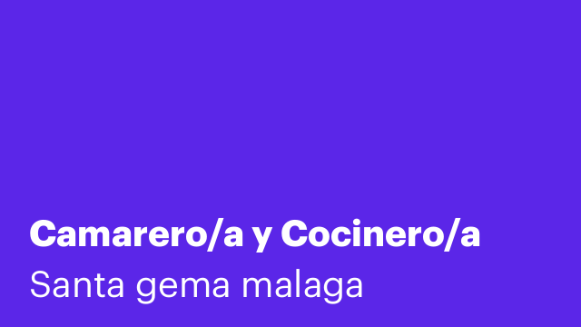 Camarero/a y Cocinero/a