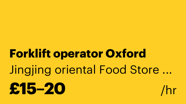 Forklift operator Oxford