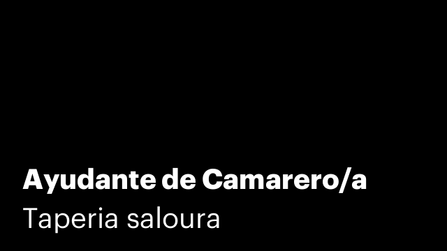 Ayudante de Camarero/a