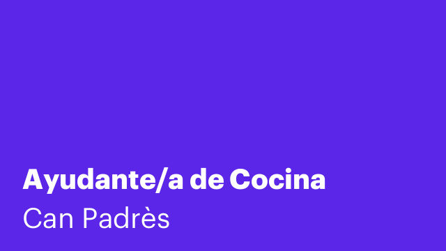 Ayudante/a de Cocina