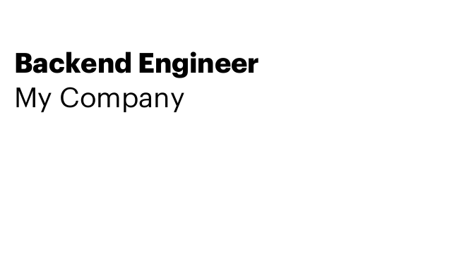 Backend Engineer