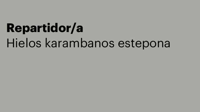 Repartidor/a